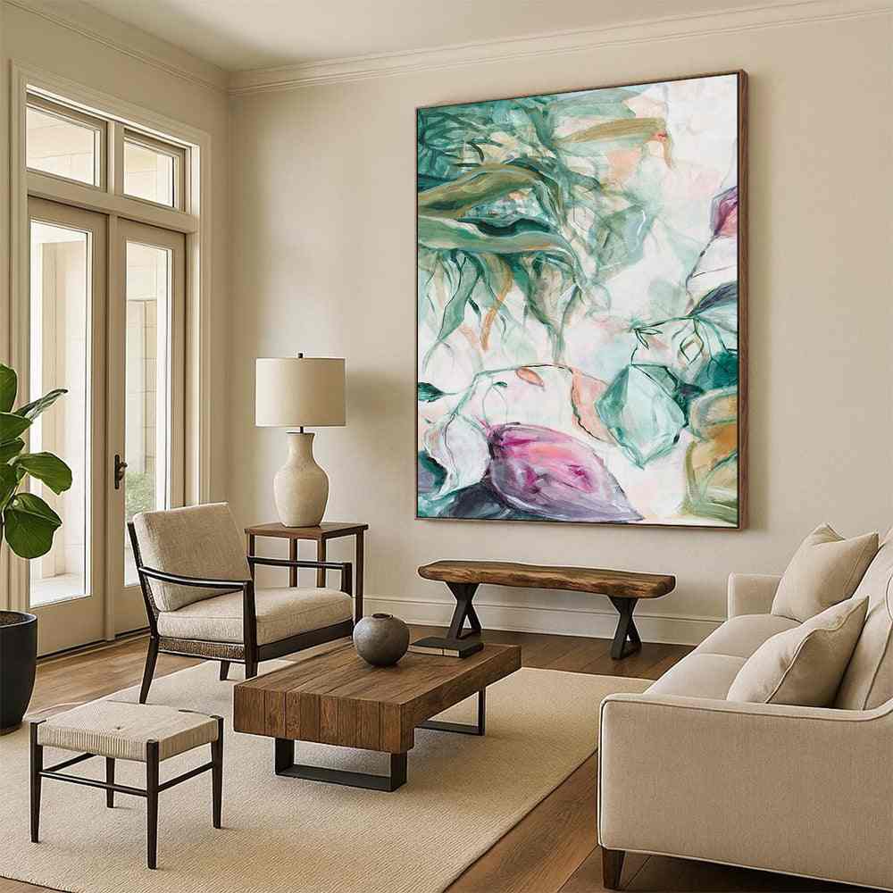 green botanical artwork